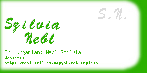 szilvia nebl business card